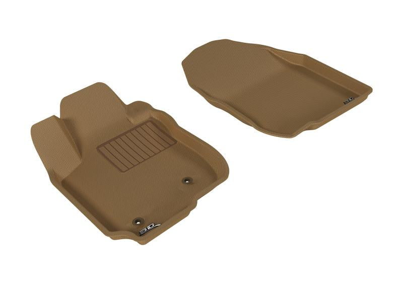 3D MAXpider 2006-2012 Toyota RAV4 Kagu 1st Row Floormat - Tan L1TY02311502 Main Image