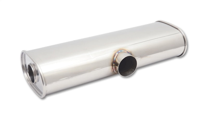 Vibrant STREETPOWER Muffler, 3" side inlet x dual 2.5" outlets