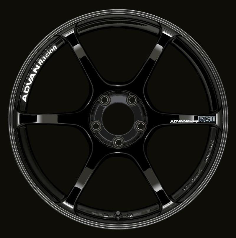 Advan RGIII 18x10.5 +15 5-114.3 Racing Gloss Black Wheel YAR8L15EB Main Image