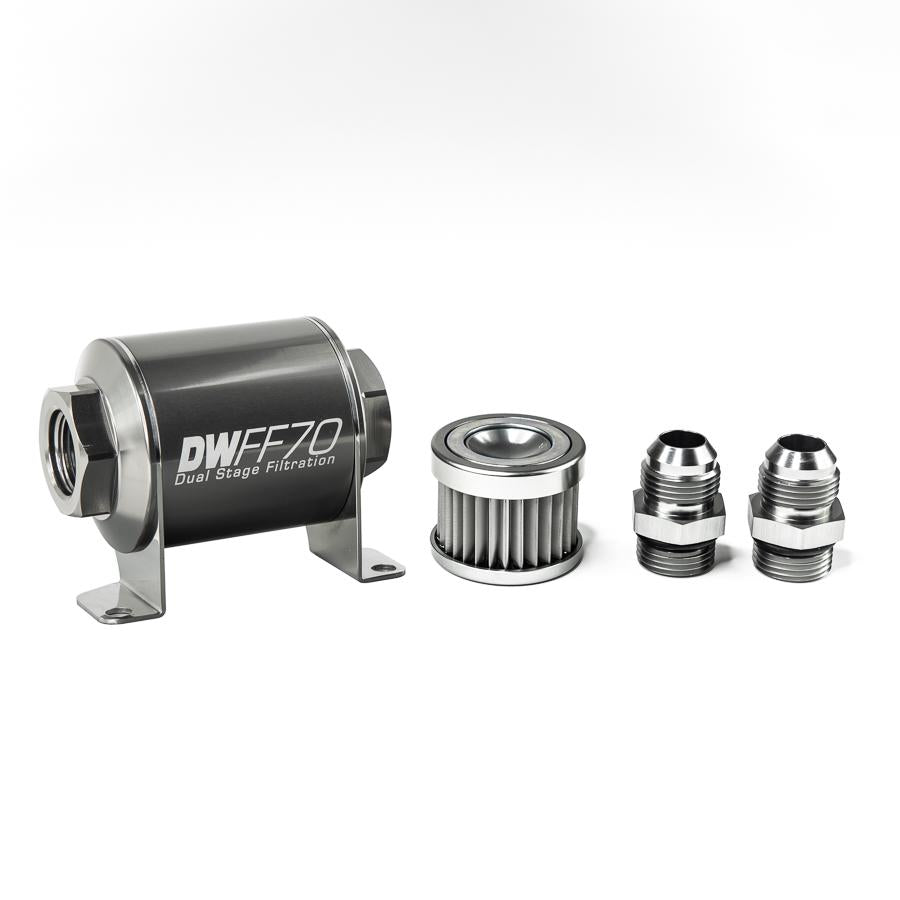DeatschWerks '-10AN, 5 micron, 70mm In-line fuel filter kit
