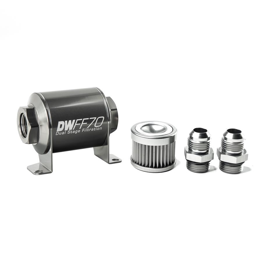 DeatschWerks '-10AN, 10 micron, 70mm In-line fuel filter kit