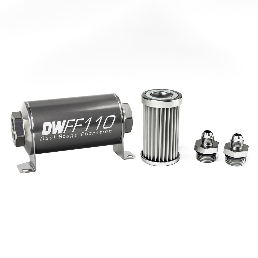 DeatschWerks '-6AN, 5 micron, 110mm In-line fuel filter kit