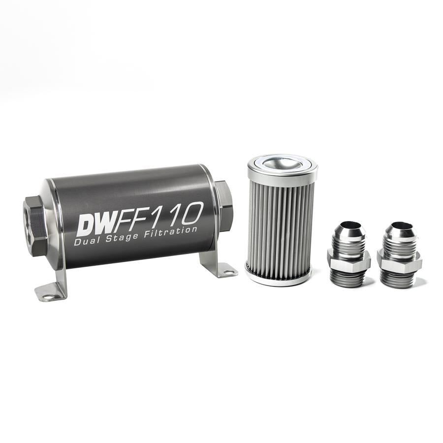 DeatschWerks '-10AN, 10 micron, 110mm In-line fuel filter kit
