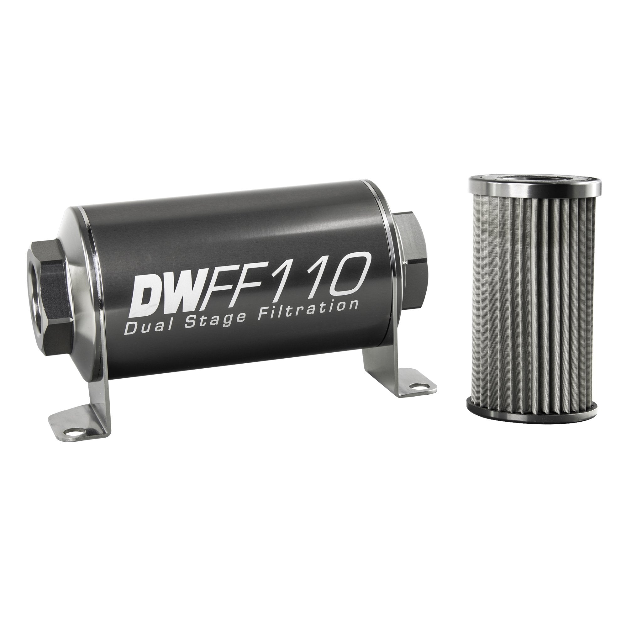 DeatschWerks '-10AN Female, 10 micron, 110mm In-line fuel filter kit