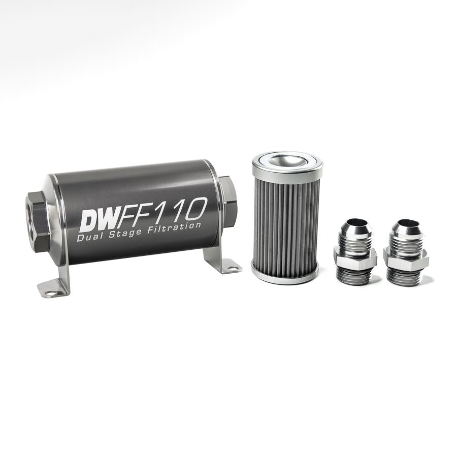 DeatschWerks '-10AN, 40 micron, 110mm In-line fuel filter kit