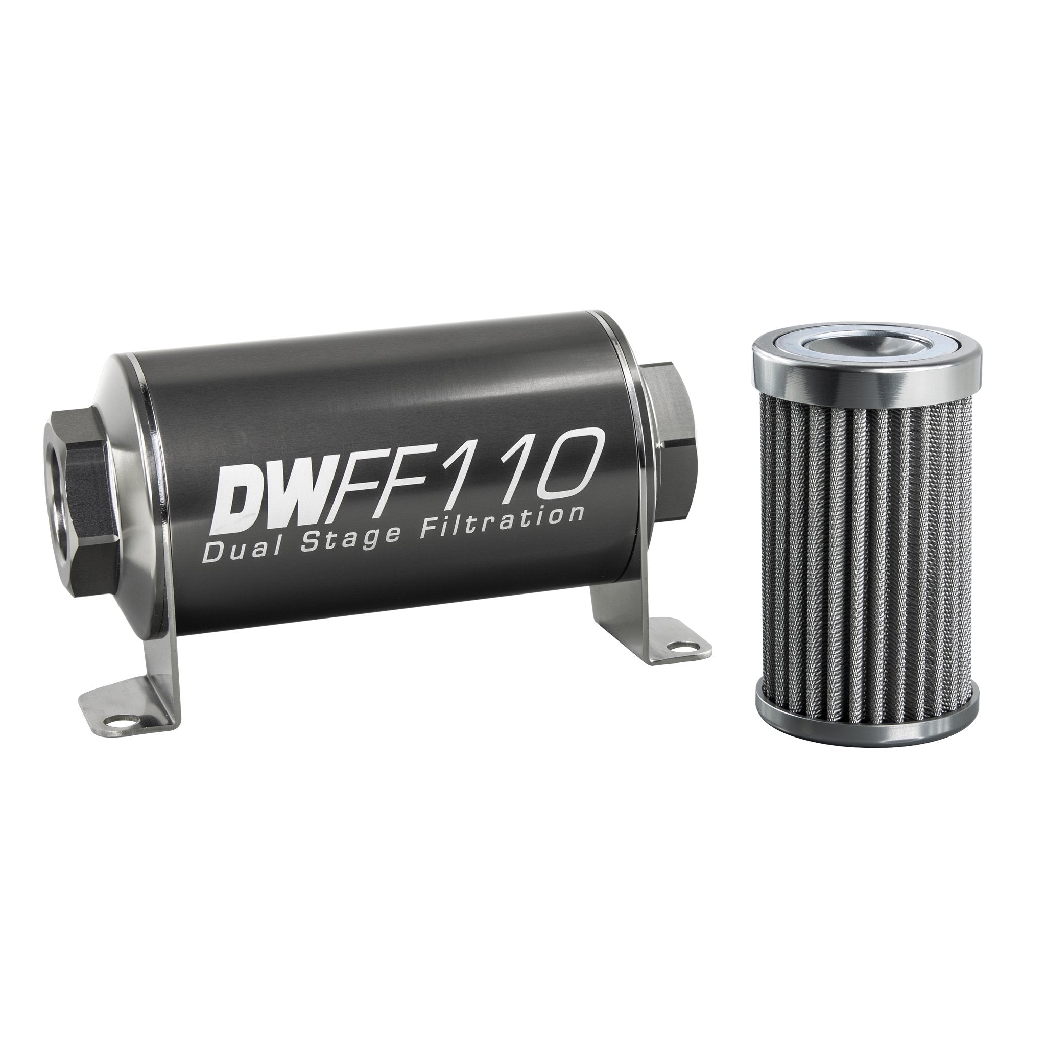 DeatschWerks '-10AN Female, 40 micron, 110mm In-line fuel filter kit