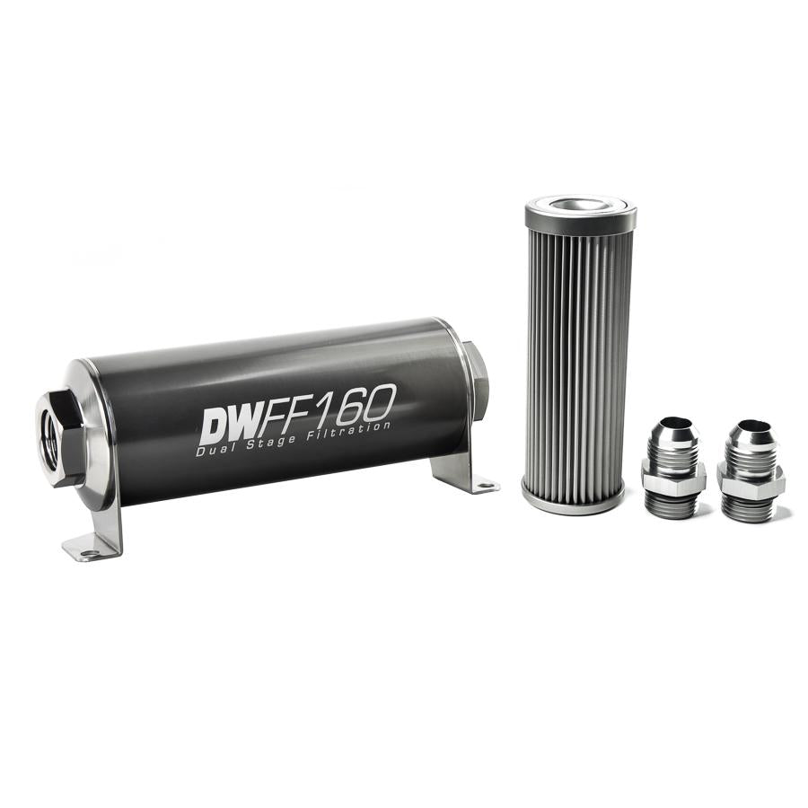 DeatschWerks '-10AN, 10 micron, 160mm In-line fuel filter kit