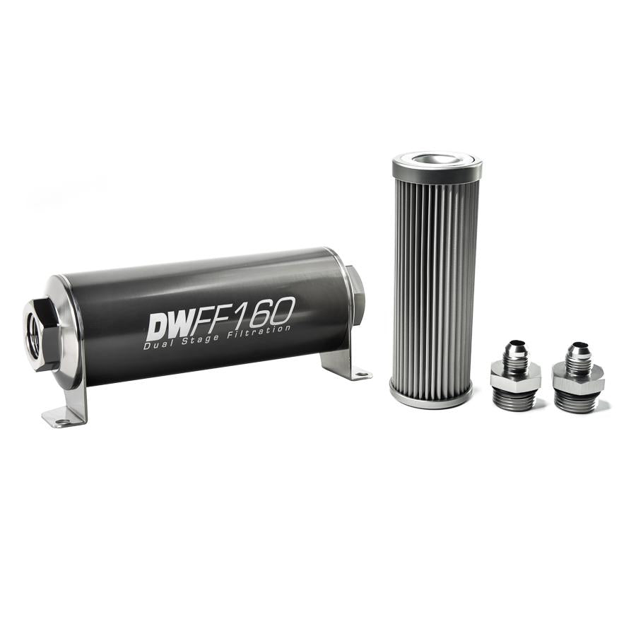 DeatschWerks '-6AN, 10 micron, 160mm In-line fuel filter kit