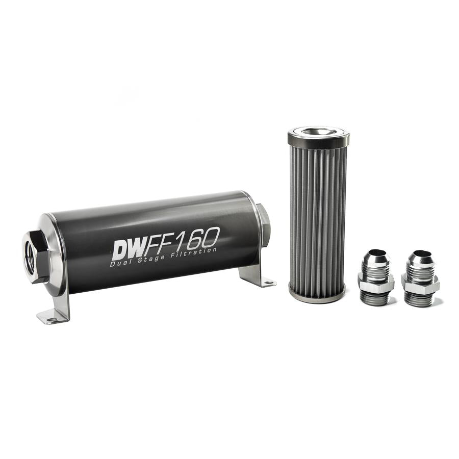 DeatschWerks '-10AN, 40 micron, 160mm In-line fuel filter kit