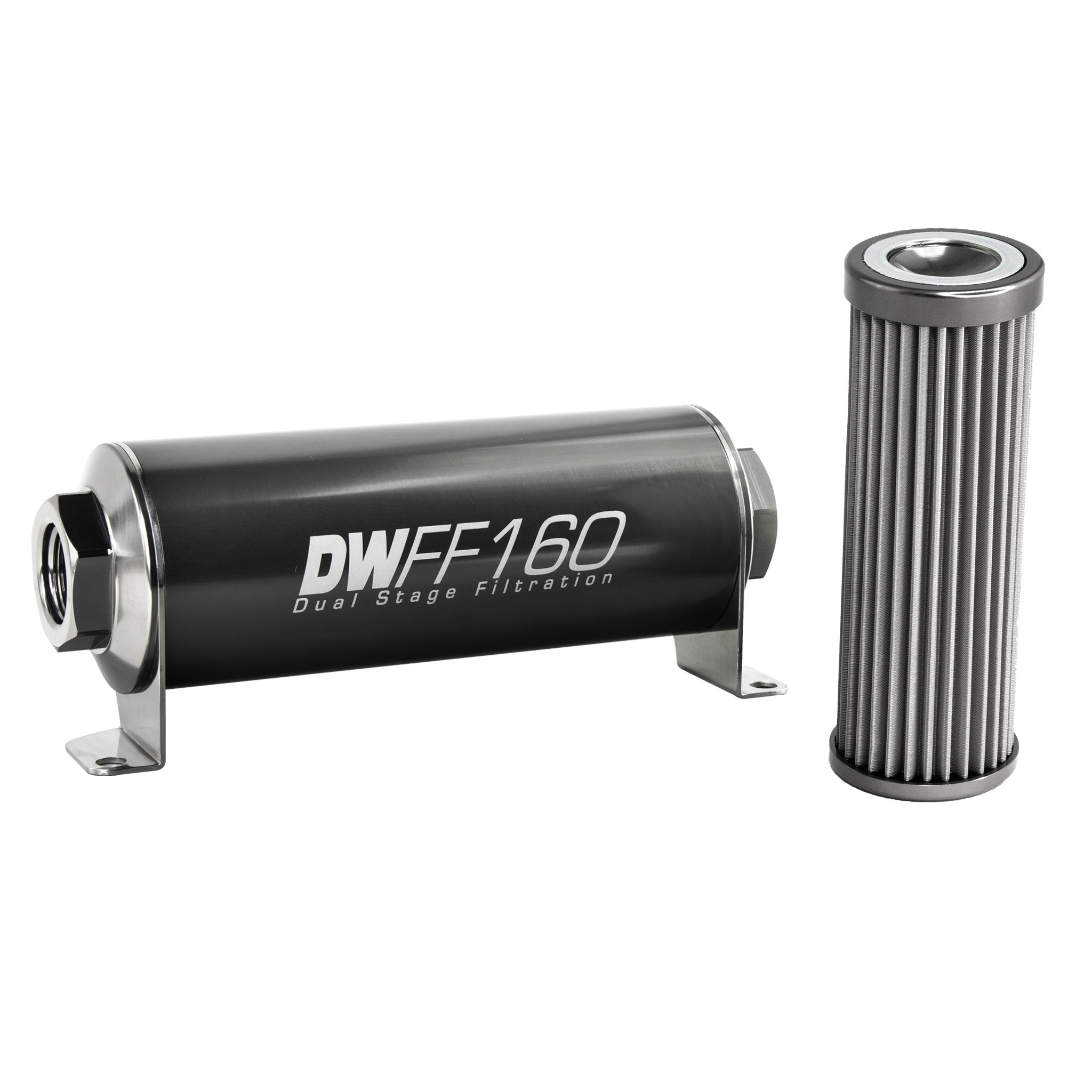 DeatschWerks '-10AN Female, 40 micron, 160mm In-line fuel filter kit