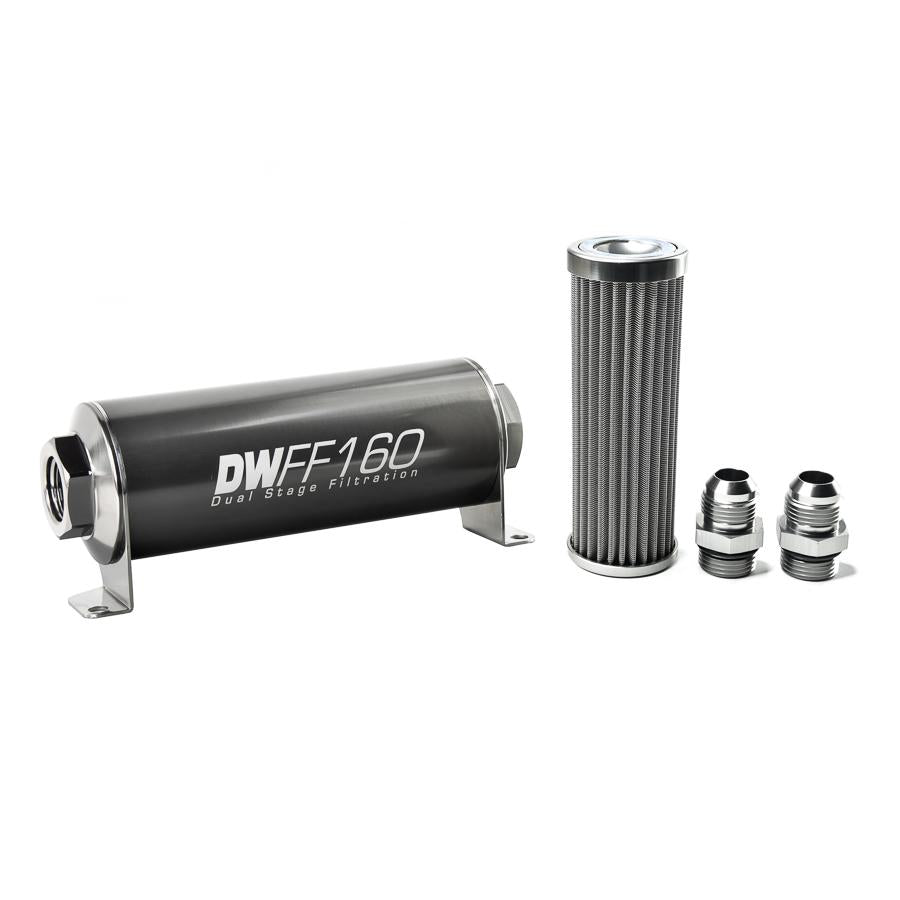 DeatschWerks '-10AN, 100 micron, 160mm In-line fuel filter kit