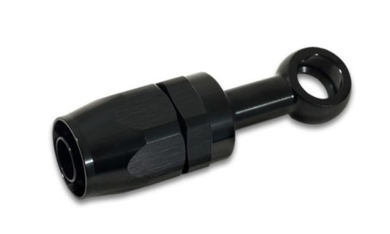 Vibrant -10AN Banjo Hose End Fitting for use with M16 or 5/8in Banjo Bolt - Aluminum Black 24105