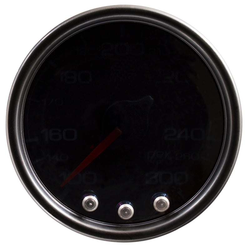 Autometer Spek-Pro Gauge Oil Temp 2 1/16in 300f Stepper Motor W/Peak & Warn Blk/Smoke/Blk P32252