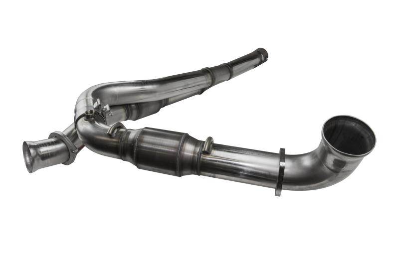 Kooks 10-14 Ford Raptor SVT 6.2L 4V ALL 3in SS OEM Exhaust GREEN Cat Y Pipe 13523300 Main Image