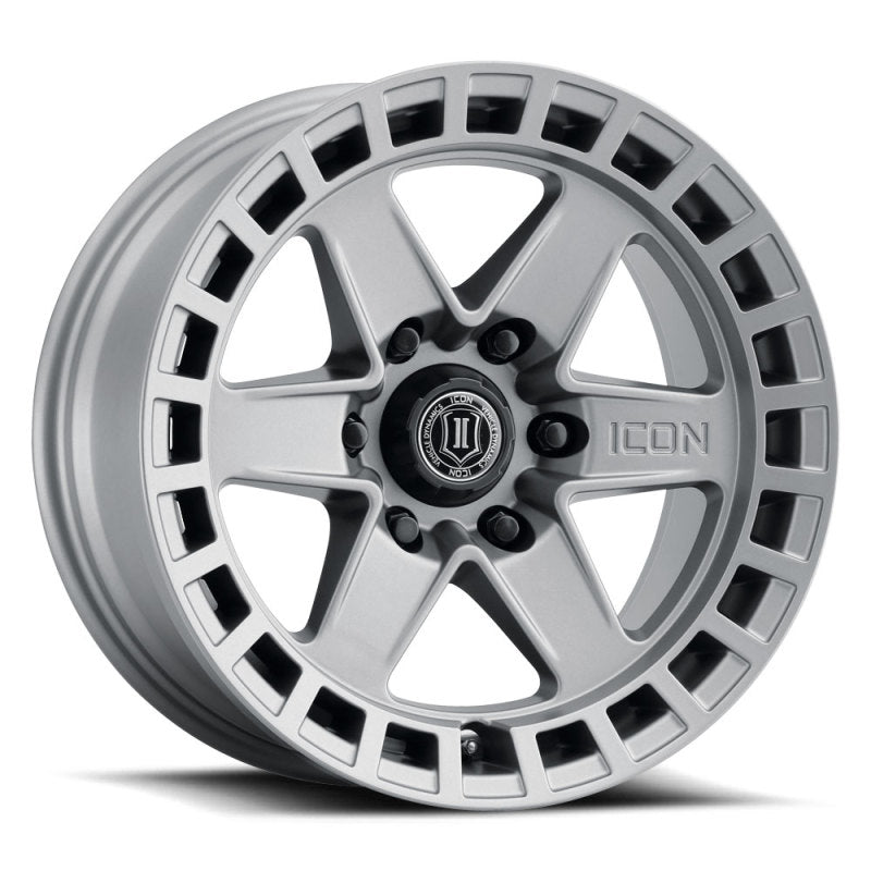 ICON Raider 17x8.5 6x5.5 0mm Offset 4.75in BS Titanium Wheel 3417858347TT