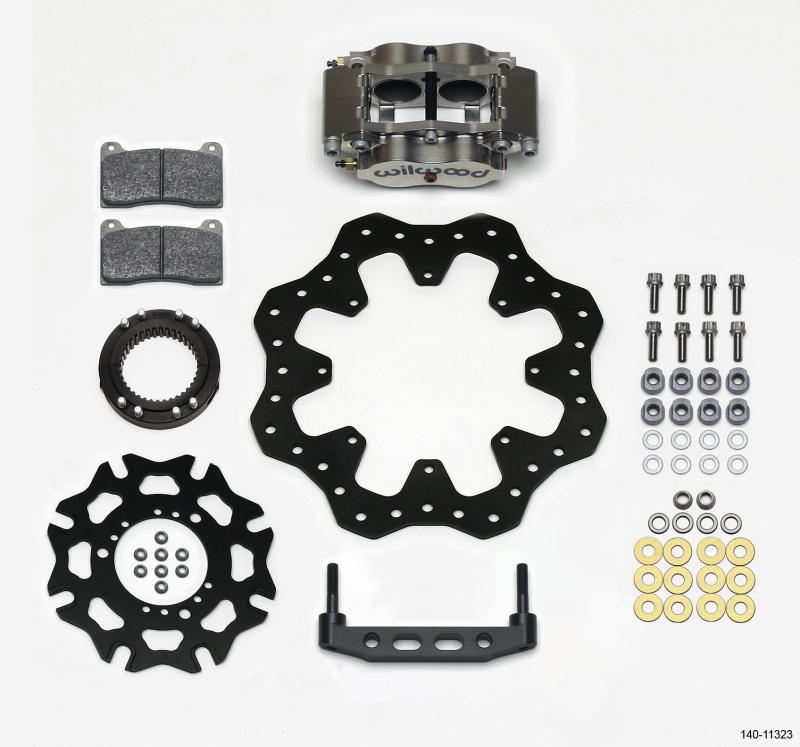 Wilwood Billet Narrow Dynalite Radial Mount Rear Inboard Sprint Kit 11.75in Scalloped Rotor 140-11323 Main Image