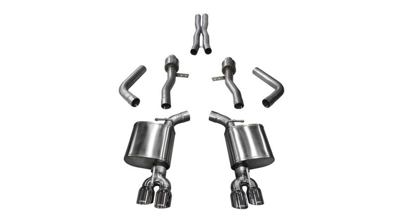 Corsa 17-18 Dodge Challenger 5.7L V8 Sport Cat-Back Dual Rear Exit w/3.5in Polished Tips 21005 Main Image