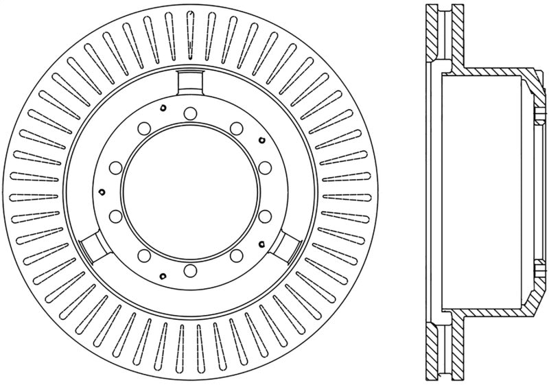 Stoptech 05-16 Ford F-550 Premium Rear CryoStop Brake Rotor 120.67078CRY