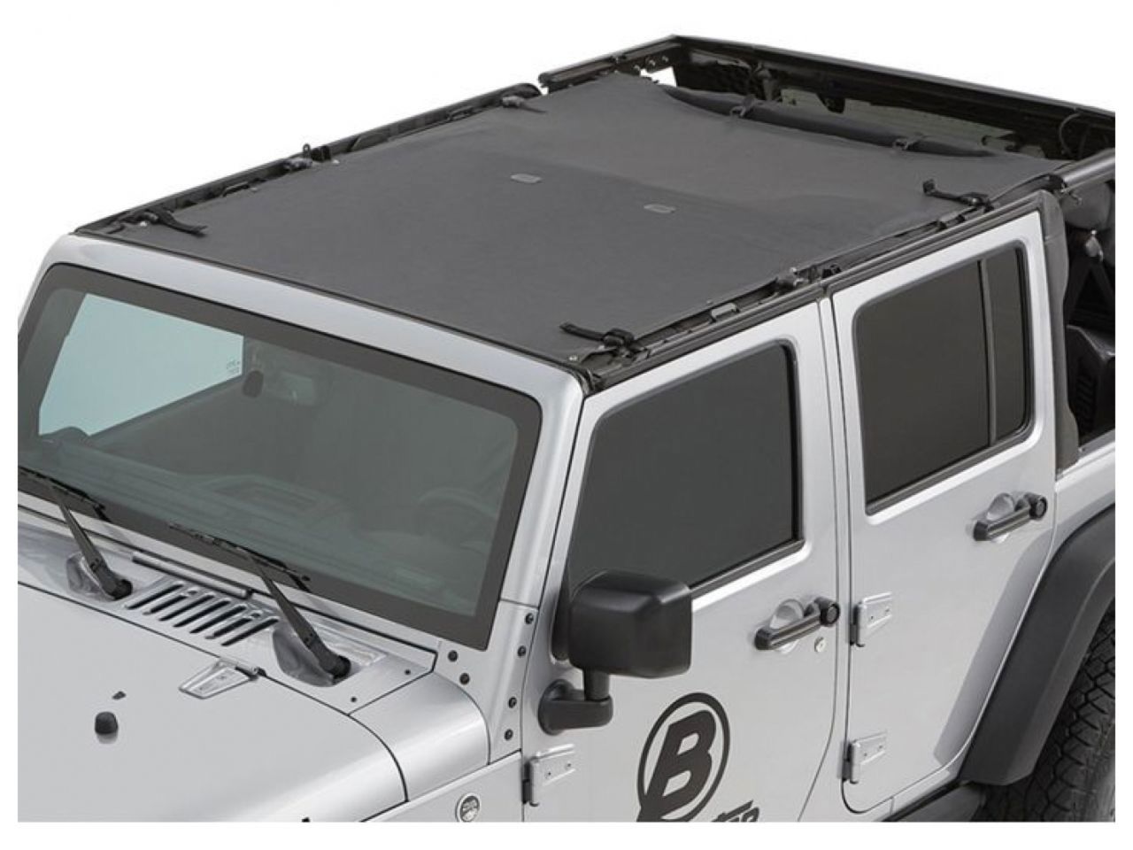 Bestop Jeep 07-16 Wrangler Unlimited 4-Dr; Safari style, Black Diamond, Each