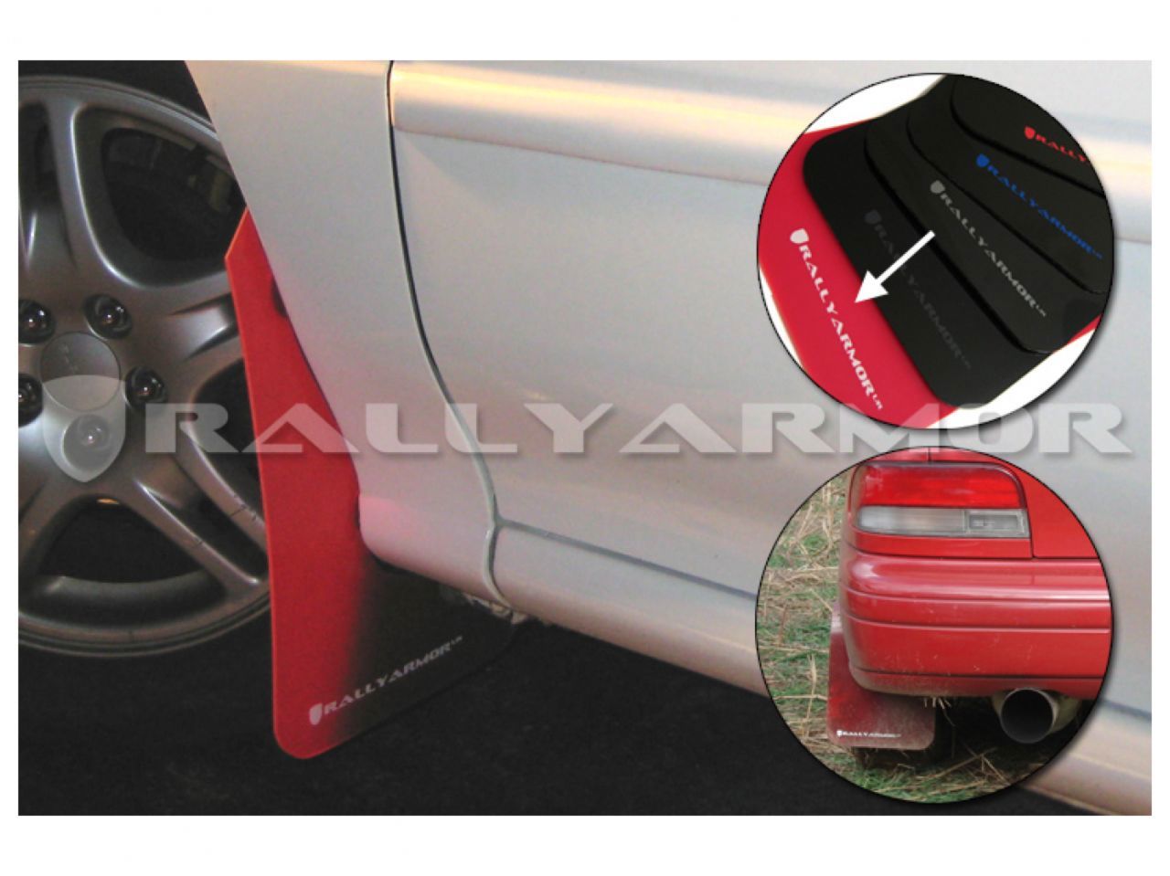 Rally Armor 93-01 UR Impreza RED Rally Mud flap White Logo