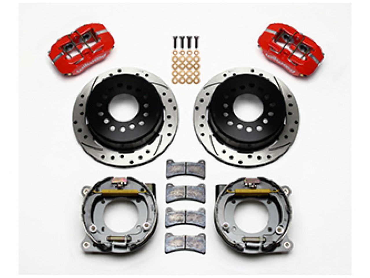 Wilwood FDP-LP 11.00" P-Brake Kit, Drill-Red, Chevy C-10, 2.42 Offset