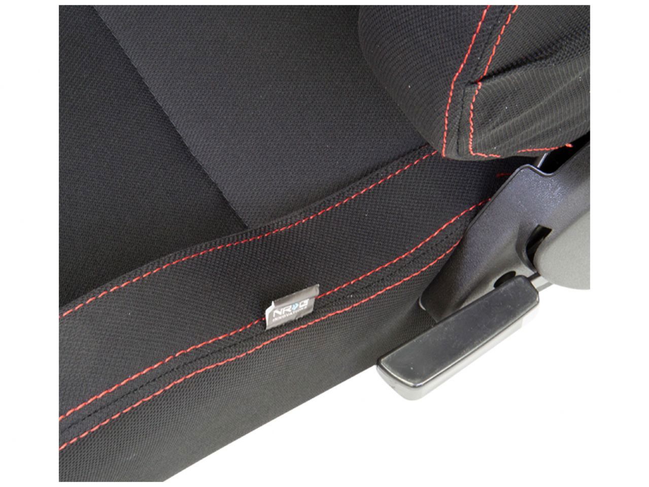 NRG Type-R Cloth Sport Seat Black w/ Red Stitch w/ Logo