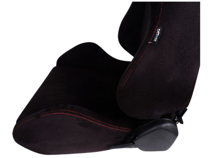 NRG Suede Type-R Seat W/ Red Stitching w/ logo