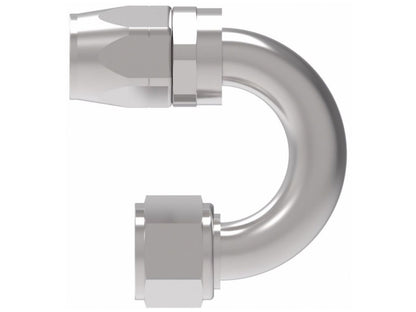 Aeroquip -12AN Hose Size; 180 deg. Elbow; Aluminum; Bulk