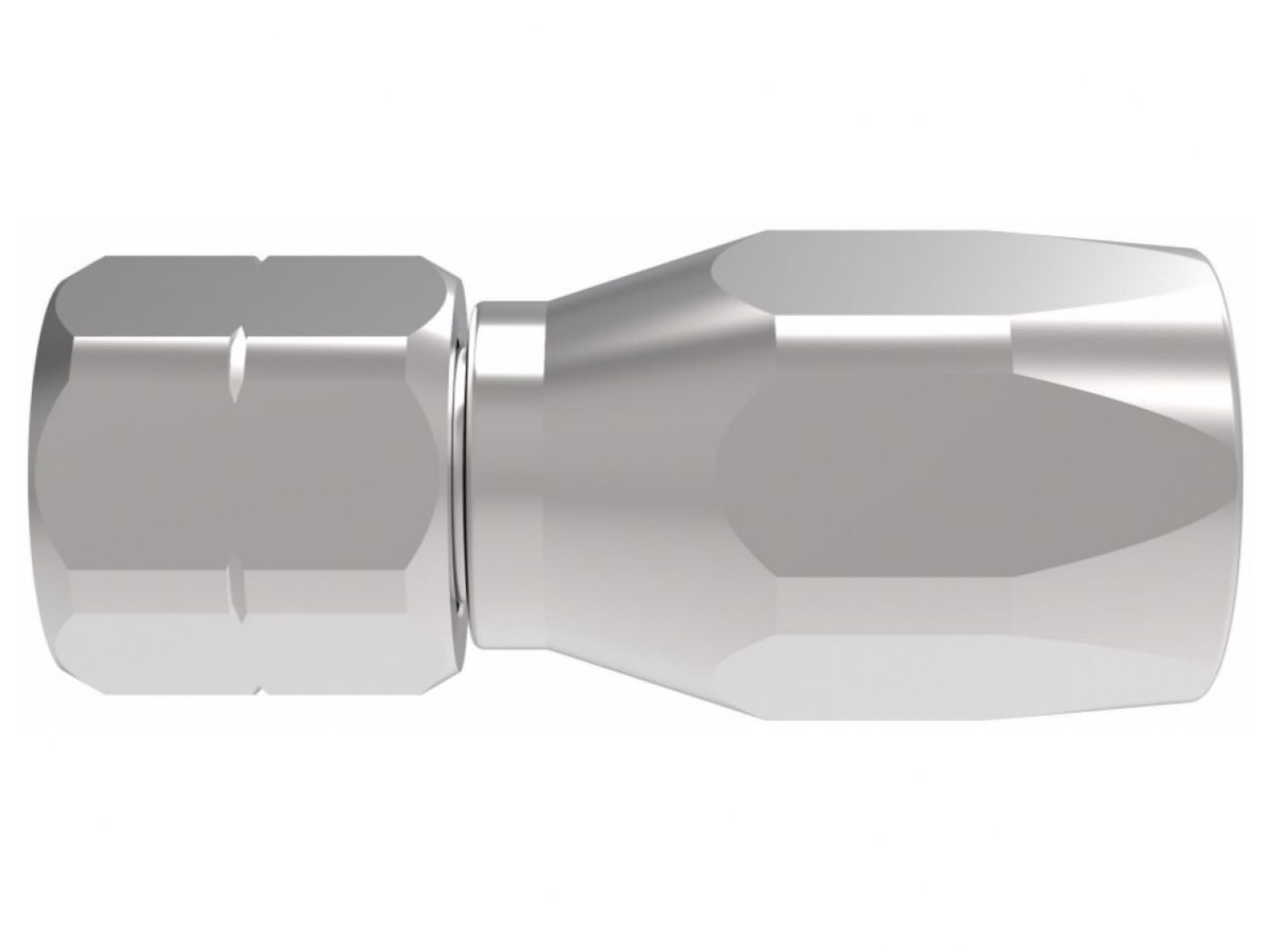 Aeroquip -06AN Hose Size; Straight; Reusable Female O-Ring w/Charge Port