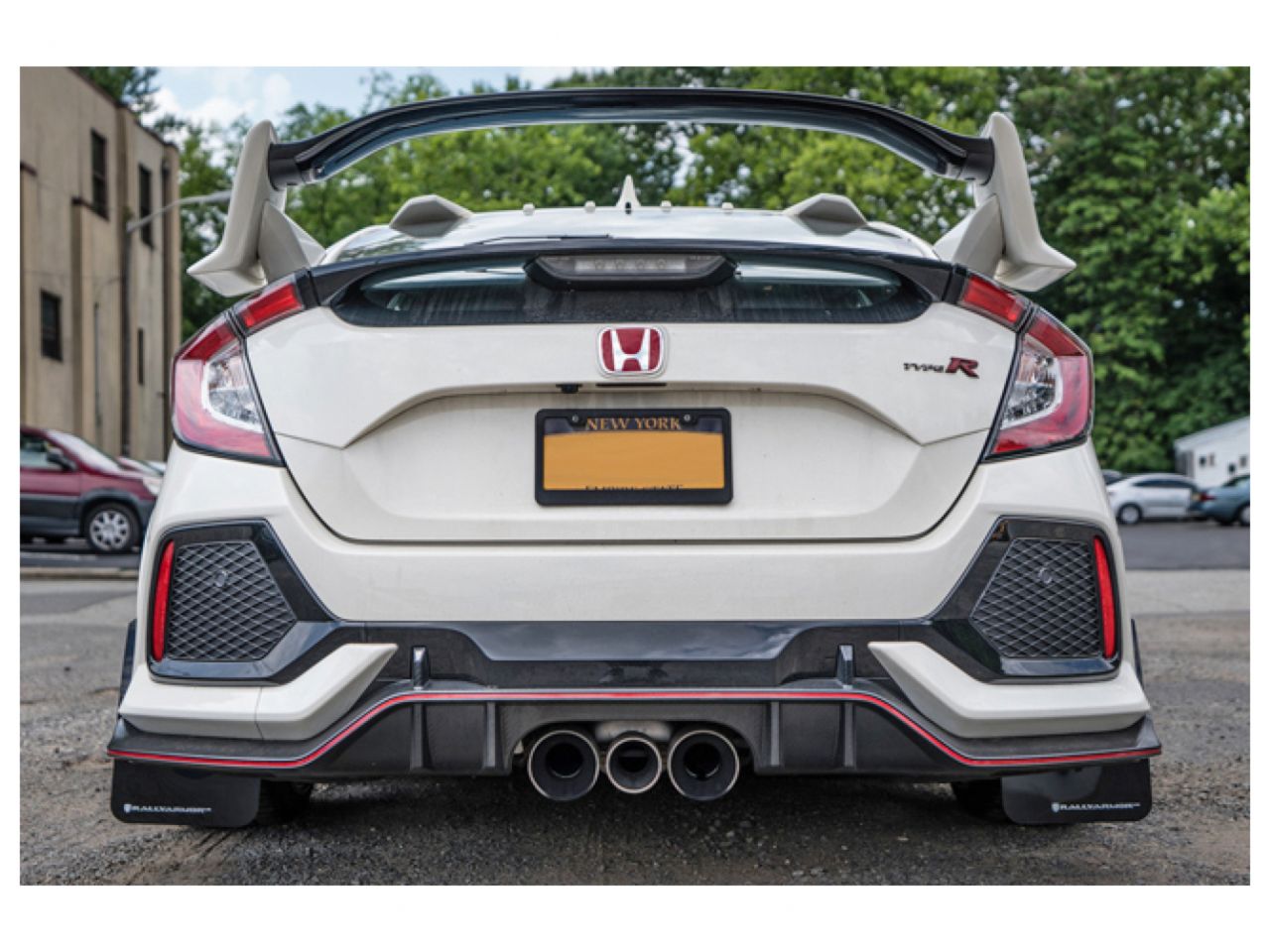 Rally Armor 2017-2019 Civic Type R Black Mud Flap Red Logo