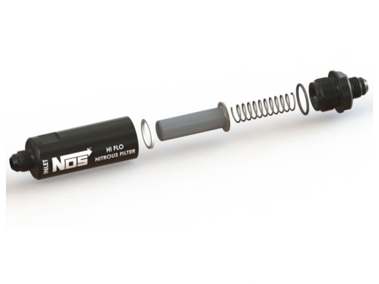 NOS In-Line Hi-Flow Nitrous Filter,8AN - Black