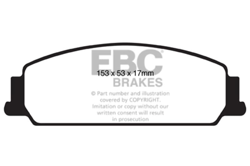 EBC 08-10 Pontiac G8 3.6 Ultimax2 Front Brake Pads UD1351 Main Image