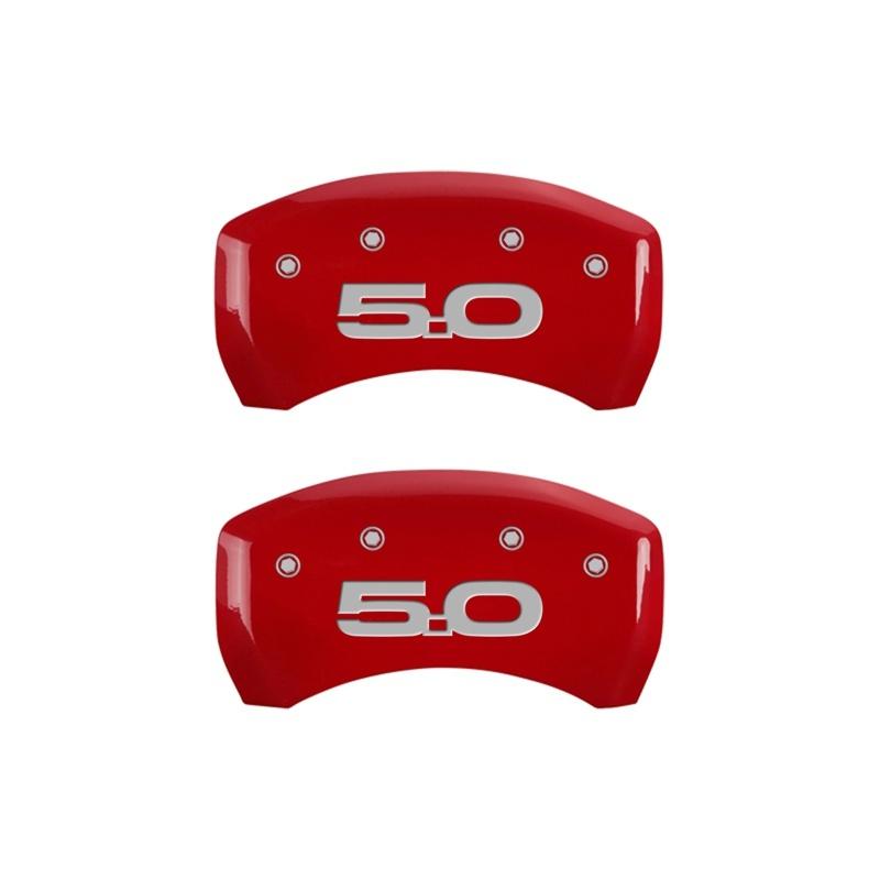 MGP Rear set 2 Caliper Covers Engraved Rear 2015/50 Red finish silver ch 10203RM52RD Main Image