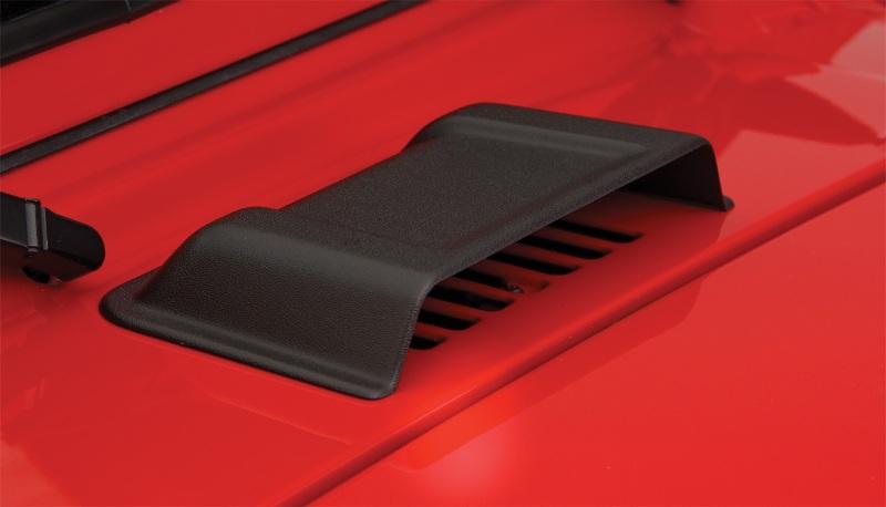 Bushwacker 98-18 Jeep Wrangler Trail Armor Hood Scoop (Smooth ABS) - Black 15001 Main Image