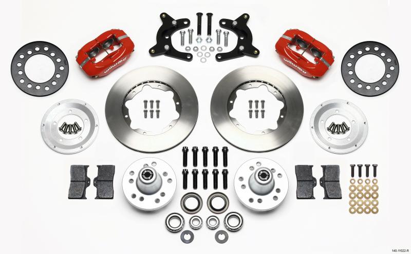 Wilwood Forged Dynalite Front Kit 11.00in Red 62-72 CDP A Body - 9in Drum 140-11022-R Main Image