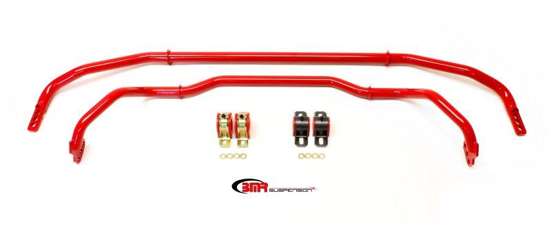 BMR 13-15 5th Gen Camaro Front & Rear Sway Bar Kit w/ Bushings - Red SB039R Main Image