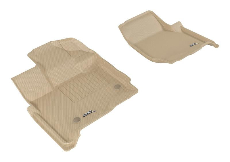 3D MAXpider 2015-2020 Ford F-150 Supercab Kagu 1st Row Floormat - Tan L1FR10111502 Main Image