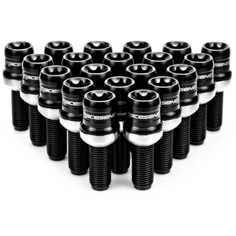 Raceseng TLR-1 Titanium Lug Bolt Set - M14x1.5mm / R13 Floating Seat - Brushed Black 01033BRBS10-01033BRBS10-103103S20