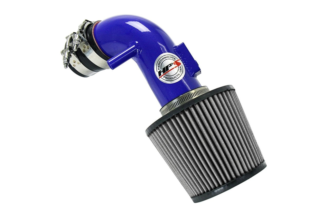 HPS Performance Shortram Air Intake Kit 2012-2015 Honda Civic 1.8L, Blue