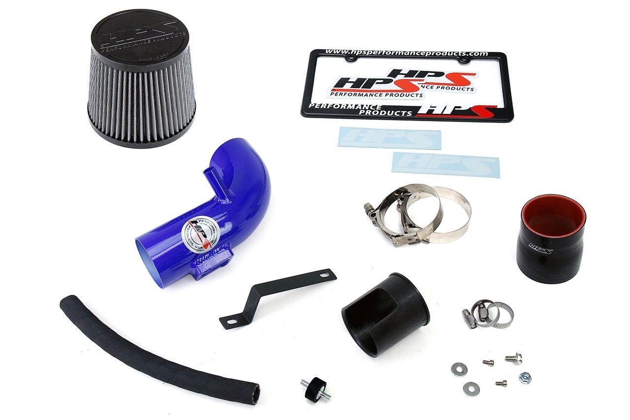 HPS Performance Shortram Air Intake Kit 2012-2015 Honda Civic 1.8L, Blue