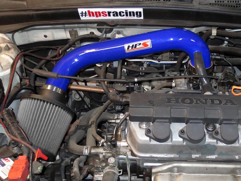 HPS Performance Shortram Air Intake Kit 2001-2005 Honda Civic DX EX LX VI 1.7L, Blue