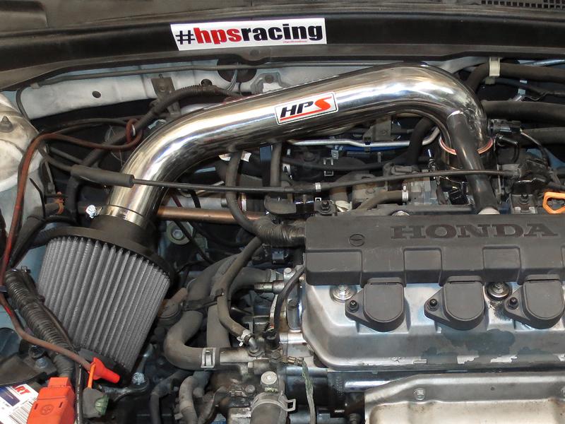 HPS Performance Shortram Air Intake Kit 2001-2005 Honda Civic DX EX LX VI 1.7L, Polish