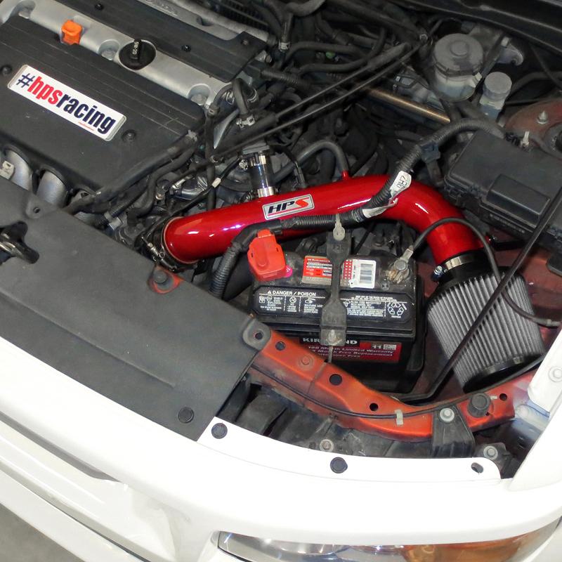 HPS Shortram Air Intake Kit 2003-2006 Honda Element 2.4L, Red