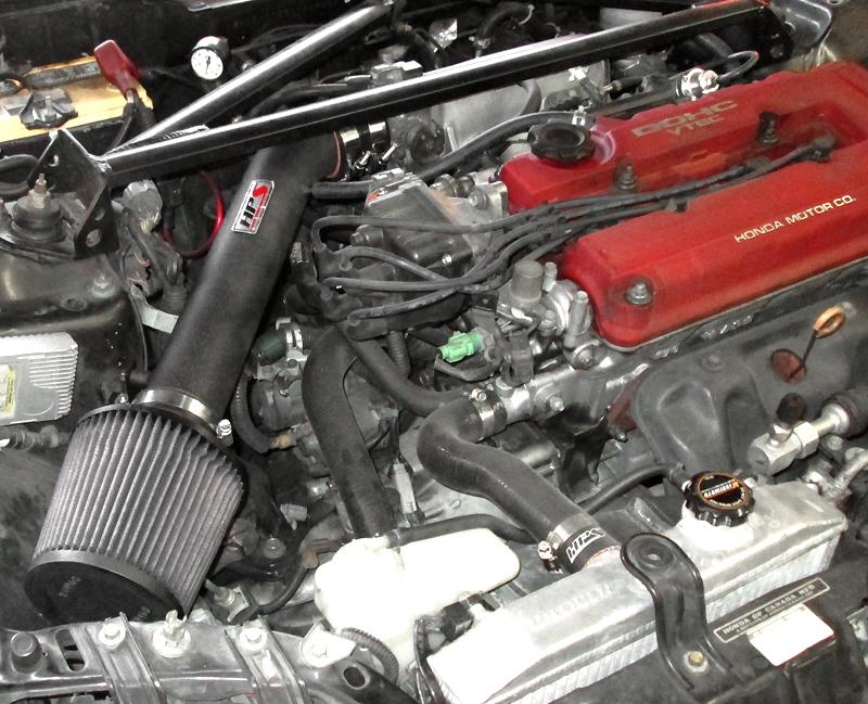 HPS Performance Shortram Air Intake Kit 1992-1995 Honda Civic EG SOHC D Series D15 D16, Red