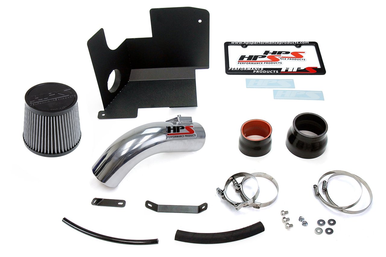 HPS Performance Shortram Air Intake Kit 2012-2015 Honda Civic Si 2.4L, Includes Heat Shield, Polish