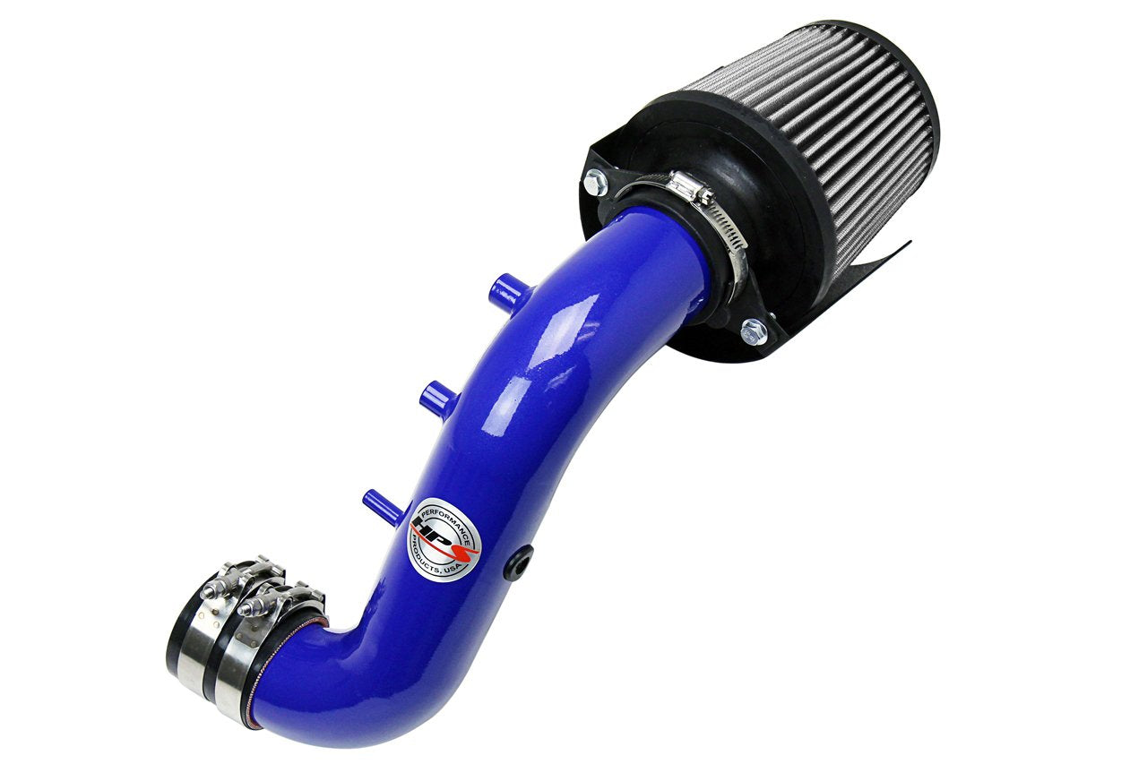 HPS Performance Shortram Air Intake Kit 2002-2005 Honda Civic Si 2.0L, Includes Heat Shield, Blue