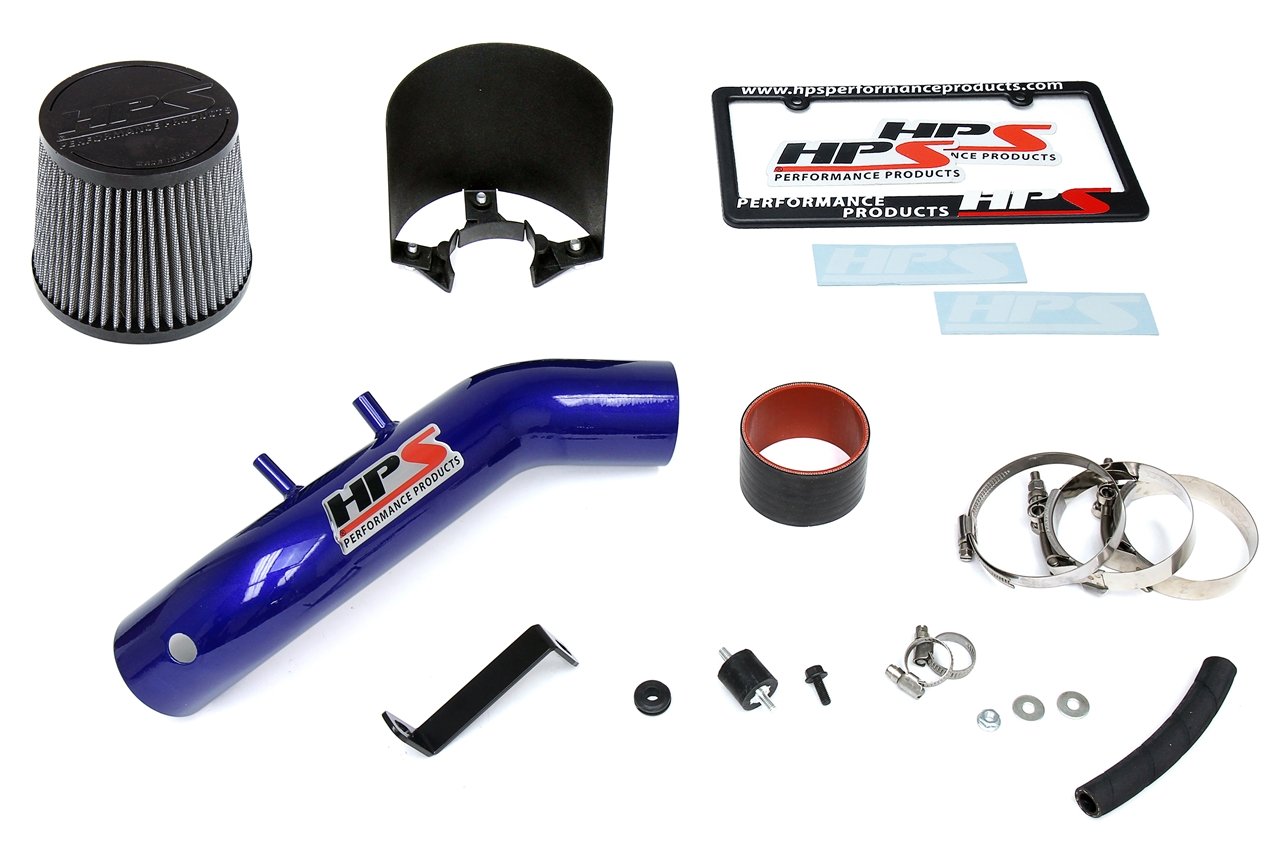 HPS Performance Shortram Air Intake Kit 2004-2008 Acura TSX 2.4L, Includes Heat Shield, Blue