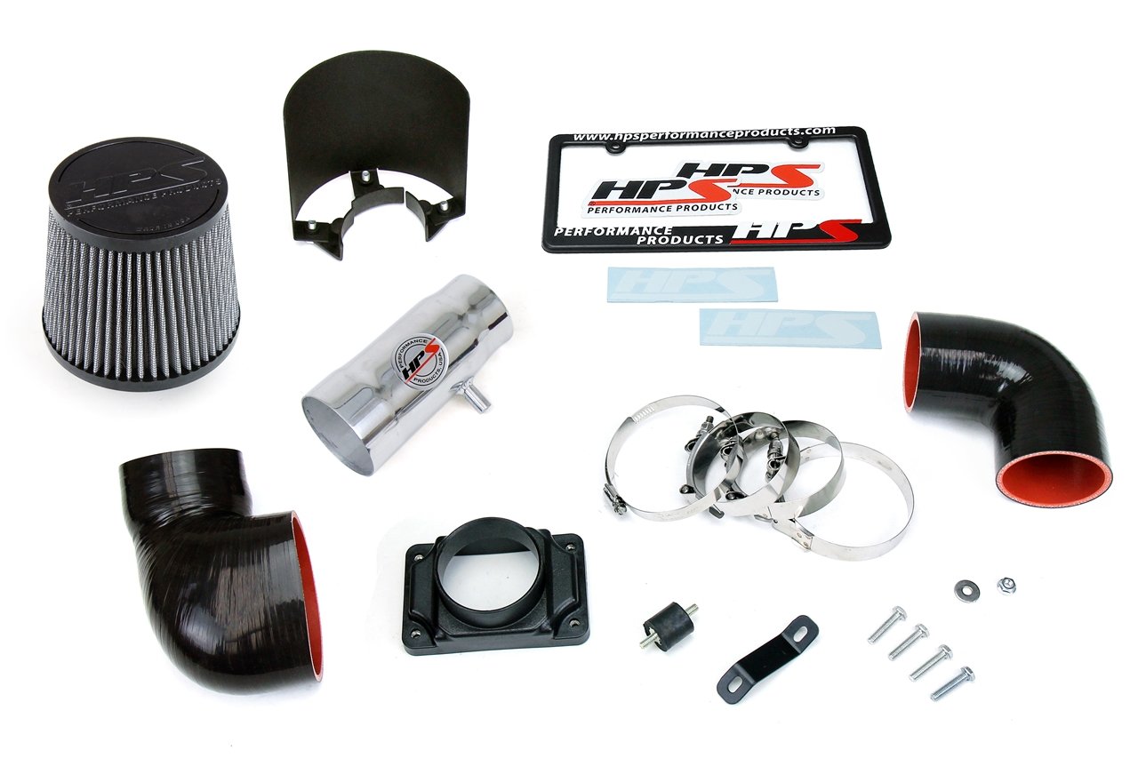 HPS Performance Shortram Air Intake Kit 1991-1999 Mitsubishi 3000GT DOHC V6 3.0L Non Turbo, Includes Heat Shield, Polish