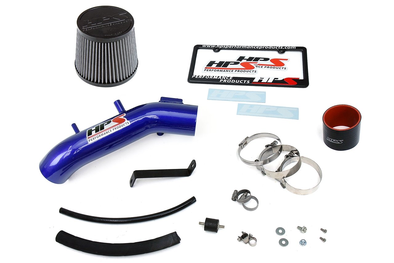 HPS Performance Shortram Air Intake Kit 2003-2007 Honda Accord 2.4L with MAF Sensor SULEV, Includes Heat Shield, Blue