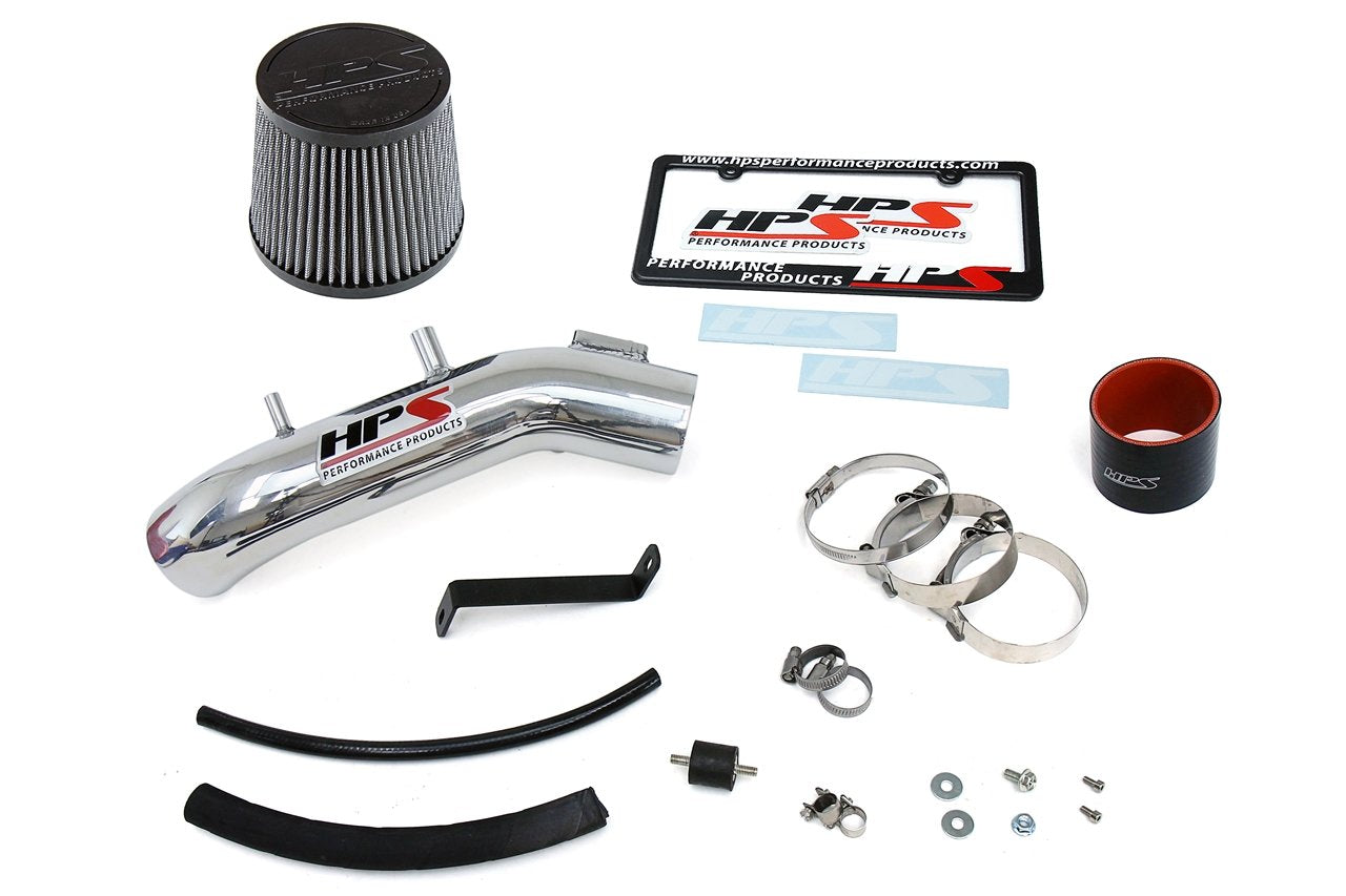 HPS Performance Shortram Air Intake Kit 2003-2007 Honda Accord 2.4L with MAF Sensor SULEV, Includes Heat Shield, Polish